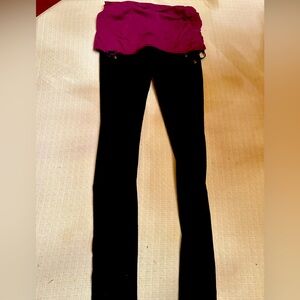 LULULEMON SKIRTED BALLET STYLE LEGGINGS DRAWSTRING GATHERED LEGS SKIRT PINK